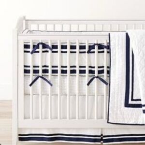 Harper baby bumper from Pottery Barn Kids.